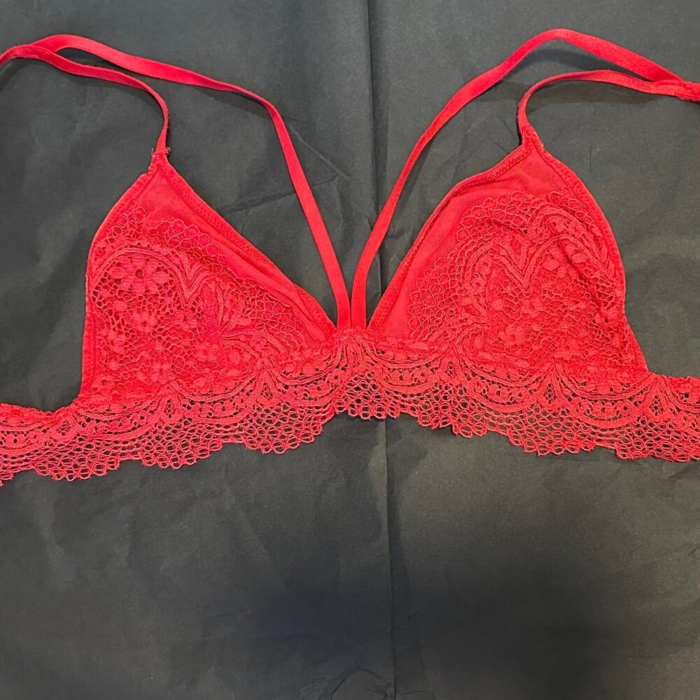 Victoria's Secret Womens Lace Red Bralette